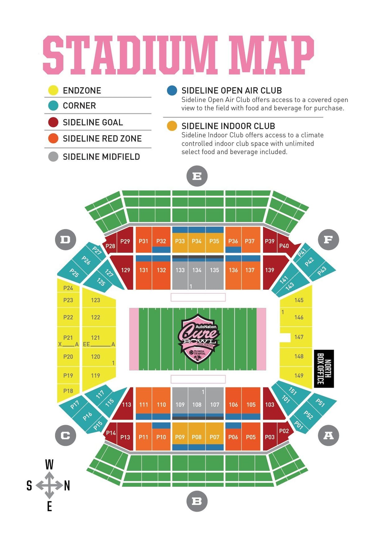 camping World stadium sedadla mapě