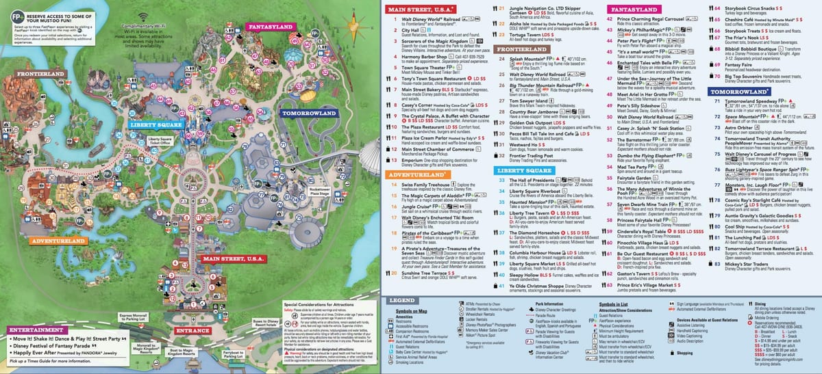 Disney World Magic Kingdom mapě