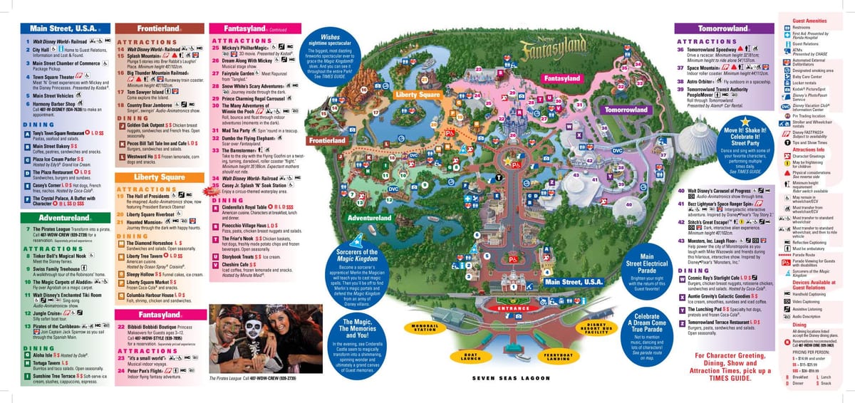 Disney World Magic Kingdom mapě