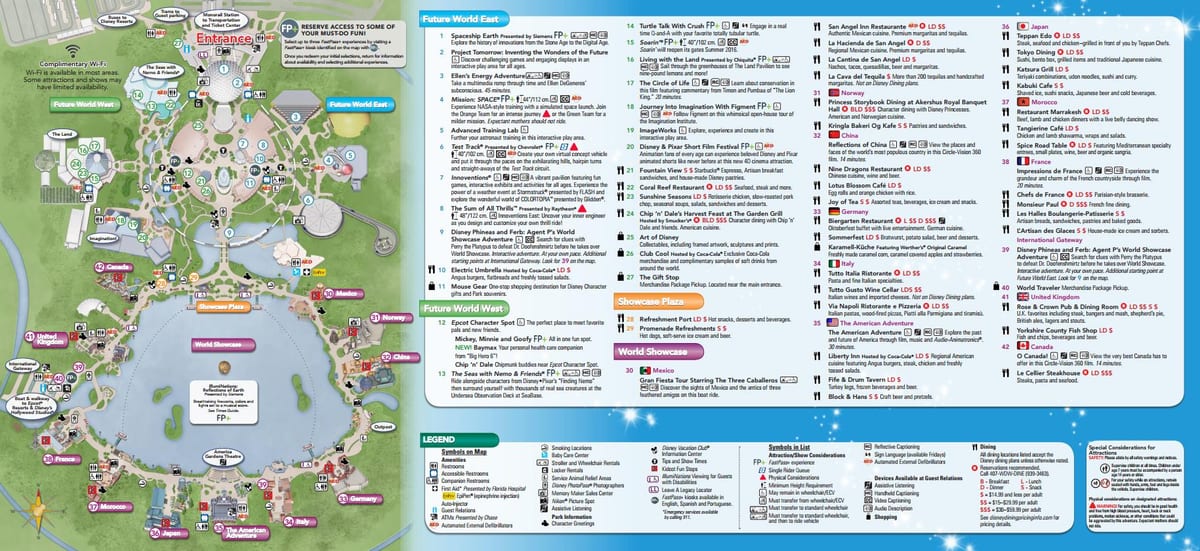 EPCOT Orlando map