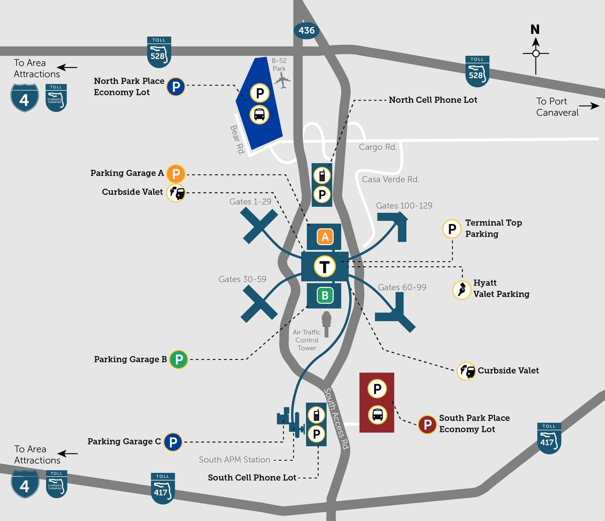 Orlando MCO mapě