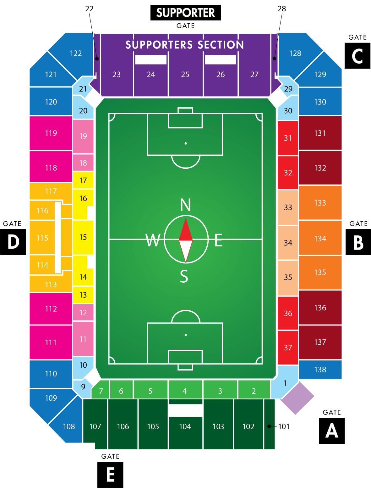 Orlando city soccer stadium mapě