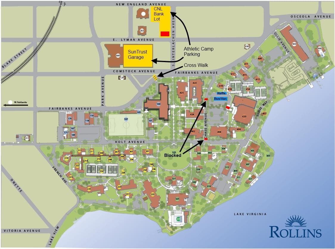 mapa Rollins college
