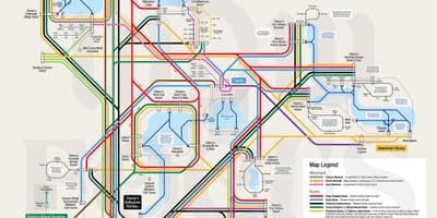 Mapa Disney World jednokolejka