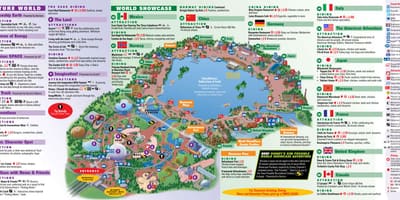 Disney World EPCOT mapě