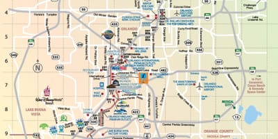 Orlando city mapě