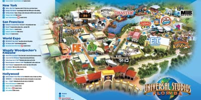 Orlando Universal mapě