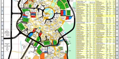 Mapa z university of central Florida